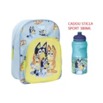 Ghiozdan gradinita Bluey pentru copii, 35cm + Sticla sport 380ml