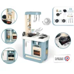 Bucatarie pentru copii Smoby Bon Appetit Albastru cu 23 accesorii, sunete si design frantuzesc, 3 ani+ - imagine 2