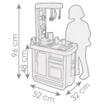 Bucatarie pentru copii Smoby Bon Appetit Albastru cu 23 accesorii, sunete si design frantuzesc, 3 ani+ - imagine 4