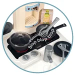 Bucatarie pentru copii Smoby Bon Appetit Albastru cu 23 accesorii, sunete si design frantuzesc, 3 ani+ - imagine 5