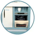 Bucatarie pentru copii Smoby Bon Appetit Albastru cu 23 accesorii, sunete si design frantuzesc, 3 ani+ - imagine 6
