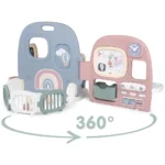 Centru de ingrijire pentru papusi Smoby Baby Care Childcare Center albastru roz cu accesorii - imagine 2
