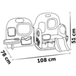 Centru de ingrijire pentru papusi Smoby Baby Care Childcare Center albastru roz cu accesorii - imagine 3