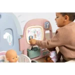 Centru de ingrijire pentru papusi Smoby Baby Care Childcare Center albastru roz cu accesorii - imagine 8
