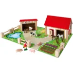 Ferma din lemn Eichhorn 51x36x17 cm cu 20 accesorii - imagine 2