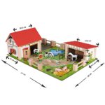 Ferma din lemn Eichhorn 51x36x17 cm cu accesorii - imagine 4