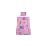 Lenjerie patut copii Princess 4 piese roz - imagine 2