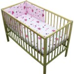 Lenjerie patut  Kitty Floricele 4 piese roz