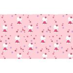 Lenjerie patut  Kitty Floricele 4 piese roz - imagine 2