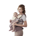 Marsupiu pentru bebelusi 4 luni+, multifunctional, Chipolino Hip Star Roz - imagine 5