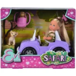 Papusa Simba Evi Love Safari 12 cm cu masinuta, animale si accesorii - imagine 6