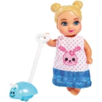 Papusa Simba Steffi Love 29 cm Baby World in rochie cu floricele, cu 2 copii, 1 bebelus si accesorii - imagine 6