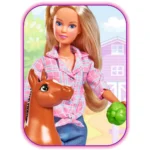 Papusa Simba Steffi Love Little Horse 29 cm cu figurina si accesorii - imagine 2