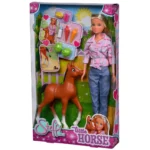 Papusa Simba Steffi Love Little Horse 29 cm cu figurina si accesorii - imagine 4