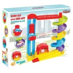 Pista de masini Pilsan Road Set with Car Lift galben cu 2 masinute - imagine 3