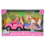 Papusa Simba Evi Love 12 cm Evi Horse Trailer cu masina, trailer si calut - imagine 3