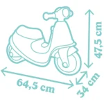 Scuter pentru copii Ride-On albastru Smoby – Jucărie fără pedale pentru micii exploratori, 18 luni+ - imagine 2