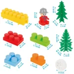 Set constructie pentru copii Pilsan Master Blocks 260 piese, ergonomic și sigur, 1 an+ - imagine 2