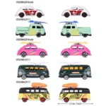 Set Majorette Volkswagen The Originals cu 5 masinute din metal - imagine 2