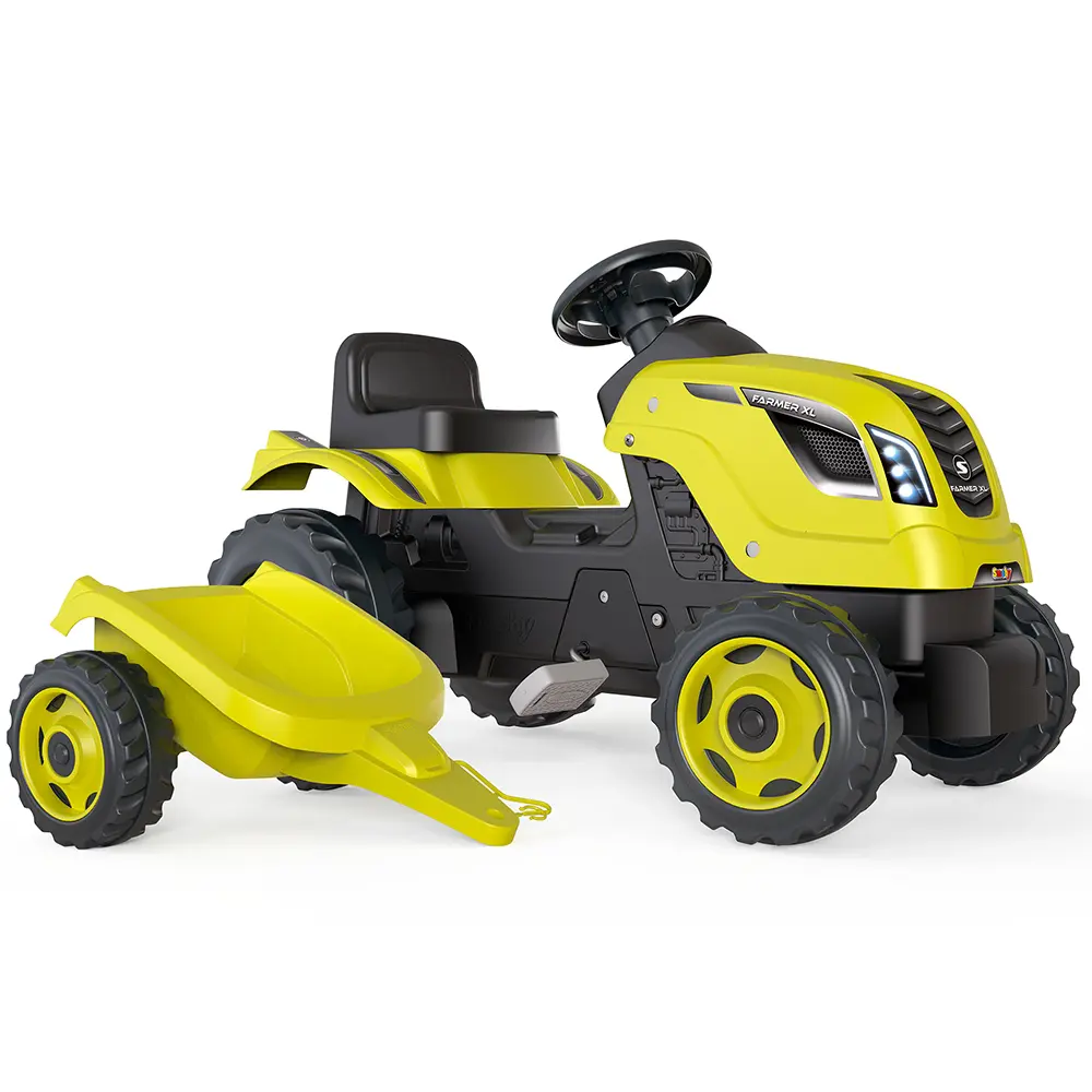 Tractor cu pedale si remorca pentru copii
