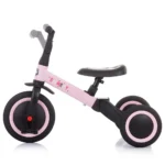 Tricicletă pentru copii Chipolino Smarty 2 în 1 – se transformă ușor în bicicletă fără pedale, Roz - imagine 3