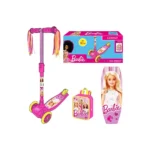 Trotineta cu 3 Roti Barbie cu Ghiozdan