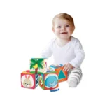 Winfun Set 4 Cuburi Stivuibile Din Material Textil - imagine 3