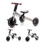 Tricicleta pentru copii 3 in1 Kinderkraft 4Trike, Gri - se transforma in bicicleta de echilibru, 1an+ - imagine 3