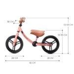Bicicleta fara pedale pentru copii Kinderkraft 2WAY NEXT Roz – echilibru, siguranță și distracție în fiecare plimbare, 2 ani+ - imagine 2
