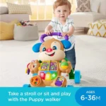Antemergator cu activitati Fisher Price – Joacă și învățare cu Cățelușul vorbăreț, în limba română, 6 luni+ - imagine 3