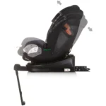 Scaun auto Chipolino Tourino I-Size 40-150 cm Negru cu sistem Isofix - imagine 4