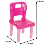 Set Masuta cu 2 scaune pentru copii Pilsan Hobby Study Table Roz - imagine 3