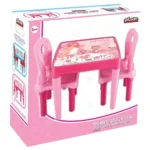 Set Masuta cu 2 scaune pentru copii Pilsan Hobby Study Table Roz - imagine 4