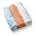 Scutece muselina super soft, set 3 bucati, 100% bumbac, 70x70 cm, Babyono