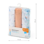 Scutece muselina super soft, set 3 bucati, 100% bumbac, 70x70 cm, Babyono - imagine 4