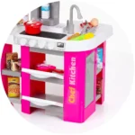 Bucatarie pentru copii Chipolino Kitchen 72.5cm, cu sistem de curgere apa, lumini, sunete si 53 accesorii, 3 ani+ - imagine 6