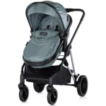 Carucior 2 in 1 pentru copii Chipolino Aura Basil(Busuioc) - Sezut transformabil, ușor, compact și sigur de la 0 luni - imagine 3