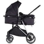 Carucior 2 in 1 pentru copii Chipolino Aura Negru - Sezut transformabil, ușor, compact și sigur de la 0 luni - imagine 6