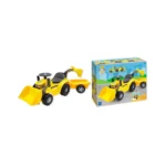 Excavator pentru copii ride-on cu remorca, Ecoiffier, Galben, 1-3 ani - imagine 2