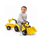 Excavator pentru copii ride-on cu remorca, Ecoiffier, Galben, 1-3 ani - imagine 3