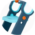 Reductor WC pentru copii cu scară Chipolino Flippy – suport reglabil, design compact, Albastru, 18 luni+ - imagine 5