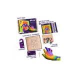 Set creativ pentru copii, Pictura cu argila usoara 29*29 cm - Iepuras, 5 ani+ - imagine 5