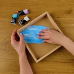 Set creativ pentru copii cu argila usoara, Wood & Craft - Succulents, 21*21cm - Joy, Artă 3D educativă cu bază din lemn, 14 ani+ - imagine 3