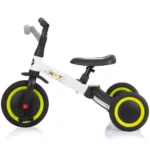 Tricicletă pentru copii Chipolino Smarty 2 în 1 – se transformă ușor în bicicletă fără pedale, Alb-Lime - imagine 3