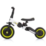 Tricicletă pentru copii Chipolino Smarty 2 în 1 – se transformă ușor în bicicletă fără pedale, Alb-Lime - imagine 5