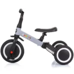 Tricicletă pentru copii Chipolino Smarty 2 în 1 – se transformă ușor în bicicletă fără pedale, Gri - imagine 2