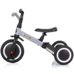Tricicletă pentru copii Chipolino Smarty 2 în 1 – se transformă ușor în bicicletă fără pedale, Gri - imagine 3