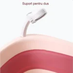 Cadita pliabila pentru bebelusi Beberoyal Roz 81cm cu termometru digital si dop de scurgere – ideala pentru acasa si calatorii - imagine 11