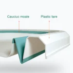 Cadita pliabila pentru bebelusi Beberoyal Turcoaz 81cm cu termometru digital si dop de scurgere – ideala pentru acasa si calatorii - imagine 3
