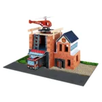 Puzzle pentru copii 6 ani+ Brick Trick XL Statia de pompieri, 190 caramizi+accesorii - imagine 2